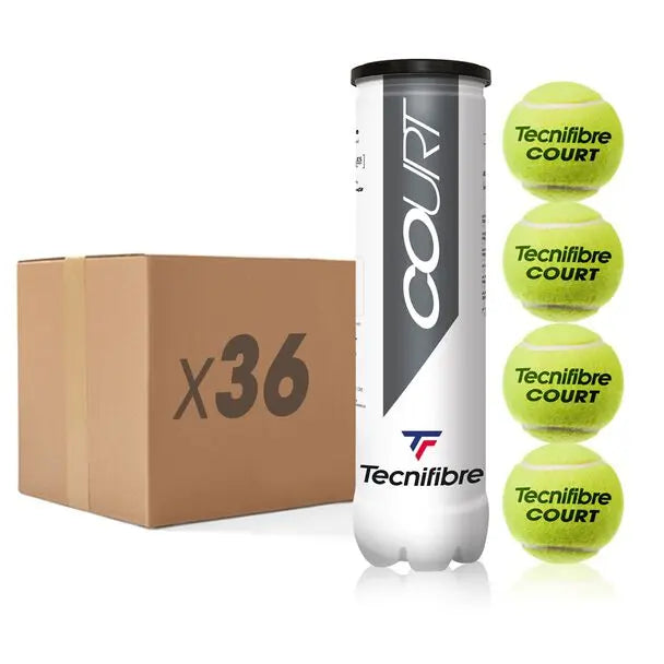 Bolas Ténis Tecnifibre COURT Caixa 36 tubos de 4 bolas