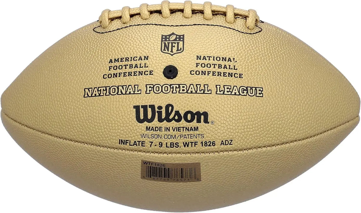 American Football Wilson NFL Duke Metallic Edition Gold Official Size