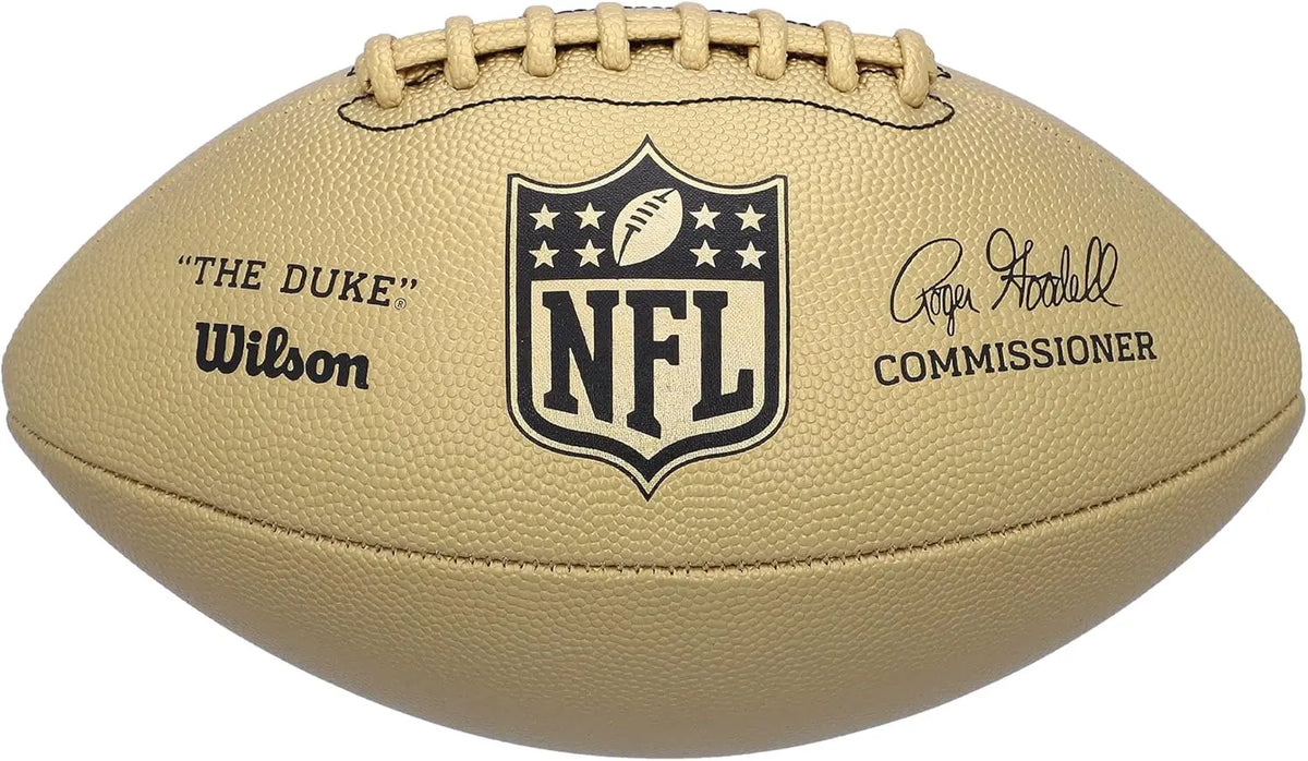 American Football Wilson NFL Duke Metallic Edition Gold Official Size