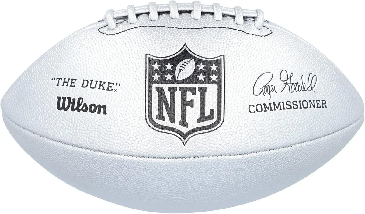 Balón Fútbol Americano Wilson NFL Duke Metallic Edition Silver Official Size