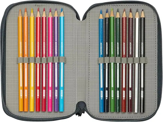 Estuche Plumier Triple 37 Piezas Real Madrid Equipación 25/26