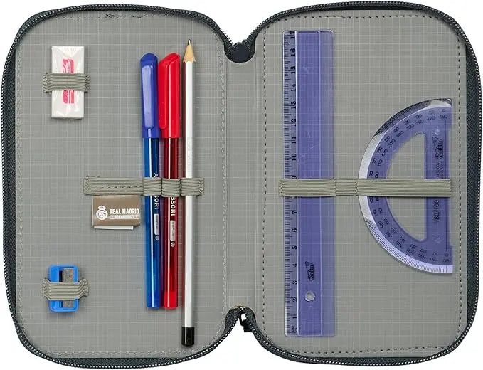 Estuche Plumier Triple 37 Piezas Real Madrid Equipación 25/26