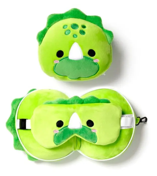 Almohada de Viaje con Antifaz Relaxeazzz Dinosaurio