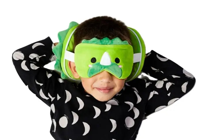 Almohada de Viaje con Antifaz Relaxeazzz Dinosaurio