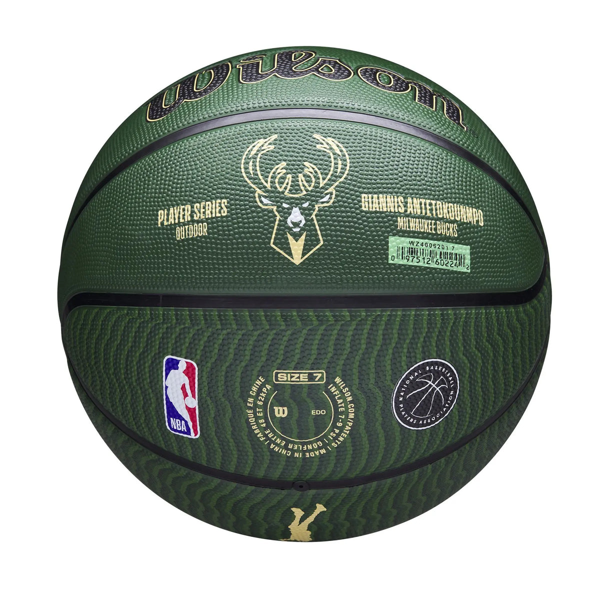 Balón Baloncesto Wilson NBA Player Icon Outdoor Giannis Antetokounmpo Talla 7