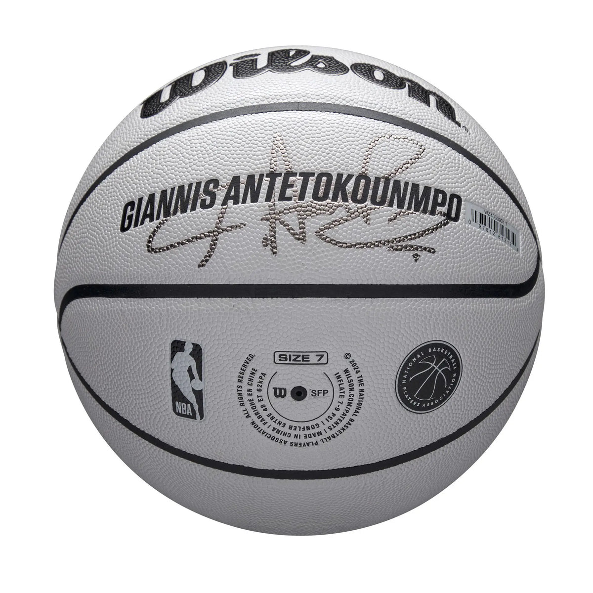 Bola de Basquetebol Wilson NBA Player Icon Ultravioleta Giannis Antetokounmpo Tamanho 7