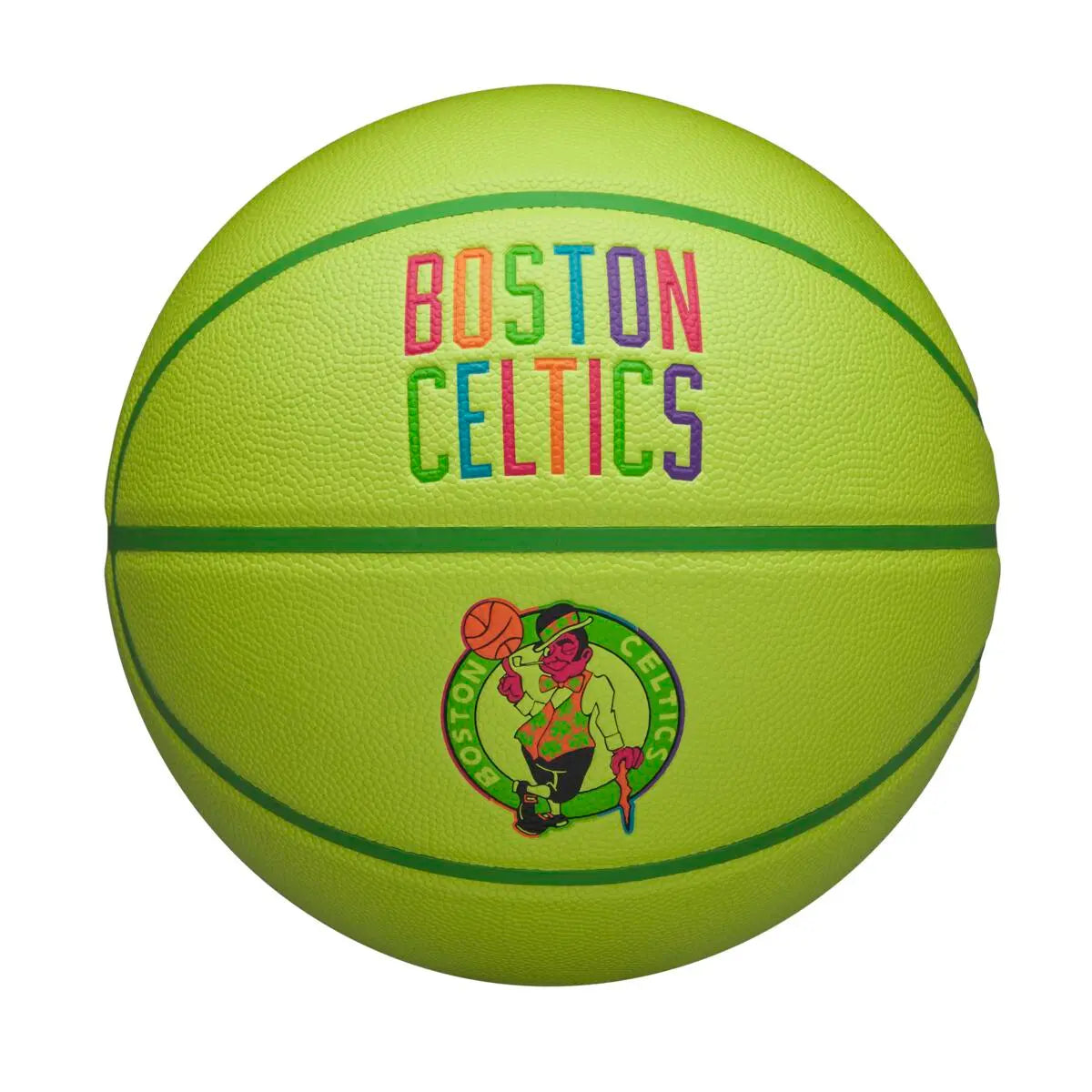 Wilson NBA Team Boston Celtics Neon Green Size 7 Basketball
