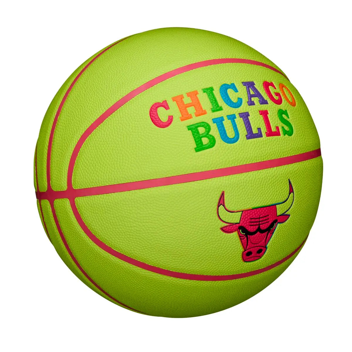 Wilson NBA Team Chicago Bulls Neon Green Size 7 Basketball