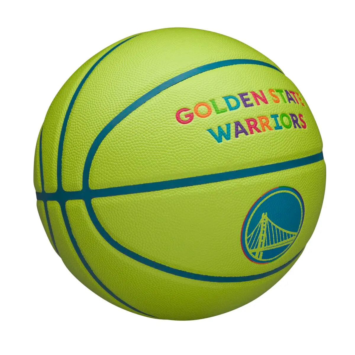 Wilson NBA Team Golden State Warriors Basketball Ball Size 7 Neon Green