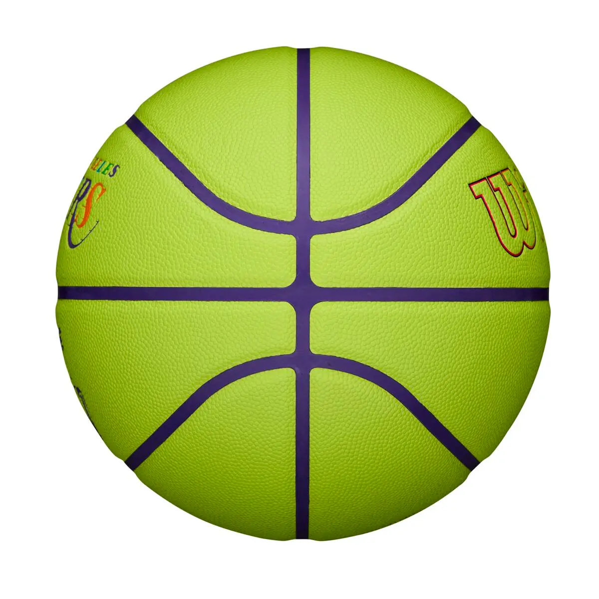 Basketball Ball Wilson NBA Team Los Angeles Lakers Size 7 Neon Green