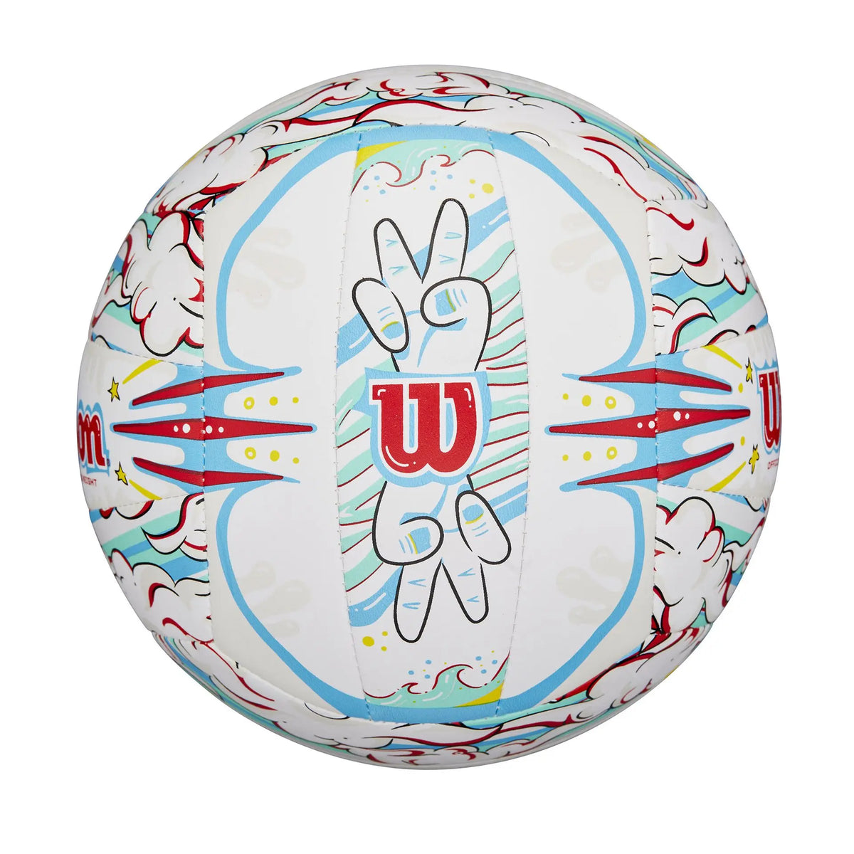 Balón Voleibol Wilson Graffiti Peace Blanco/Azul