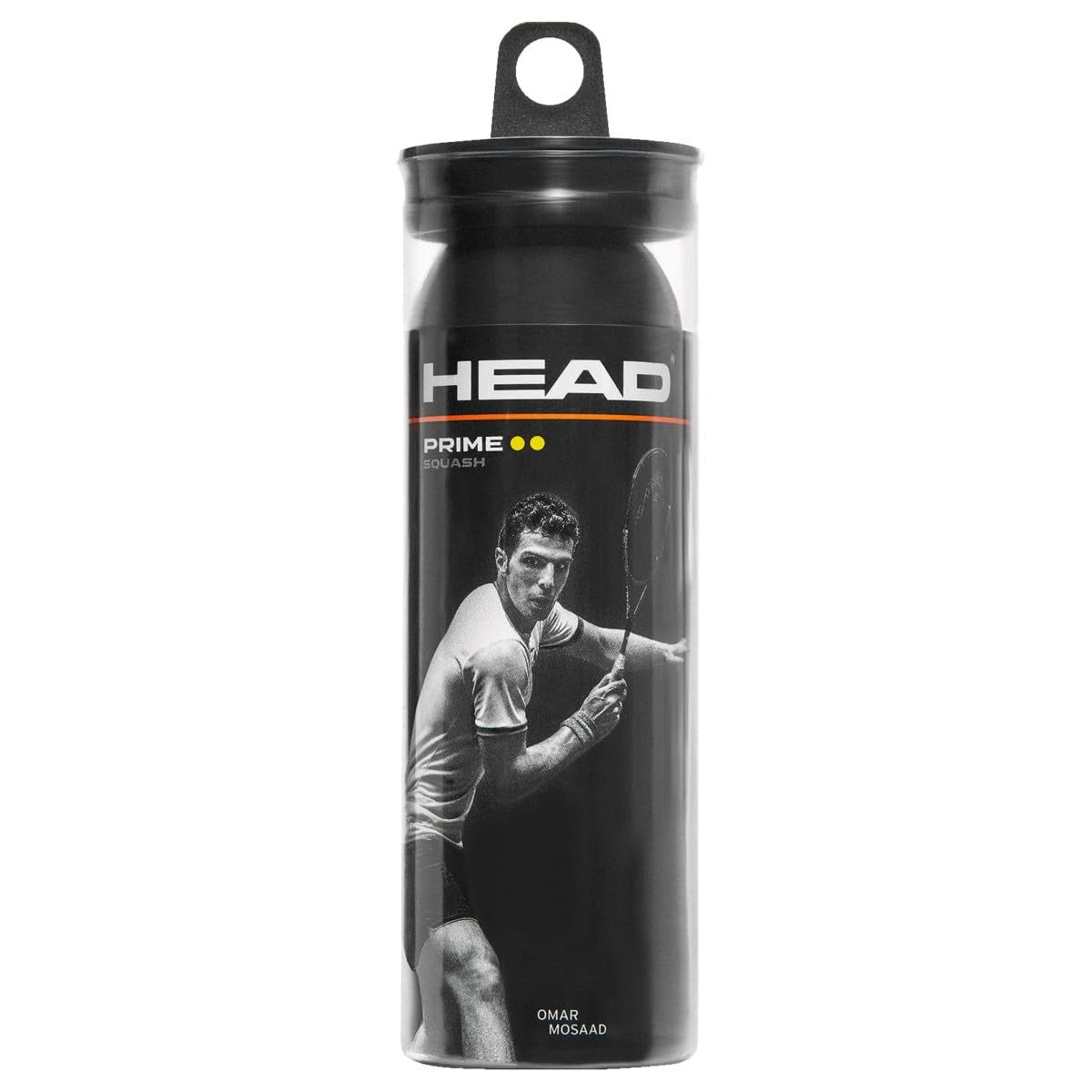 Bolas de Squash Head Prime (Ponto Amarelo Duplo) Boião 3 Bolas