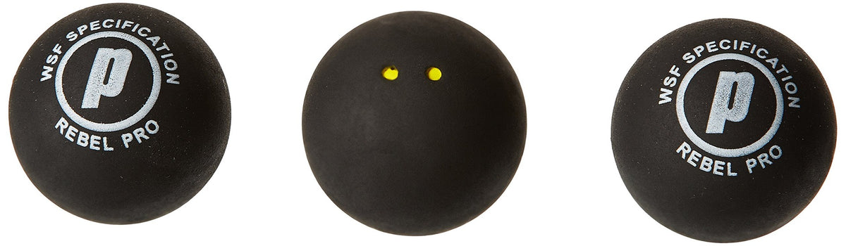 Bolas Squash Prince Rebel Doble Punto Amarillo 3u