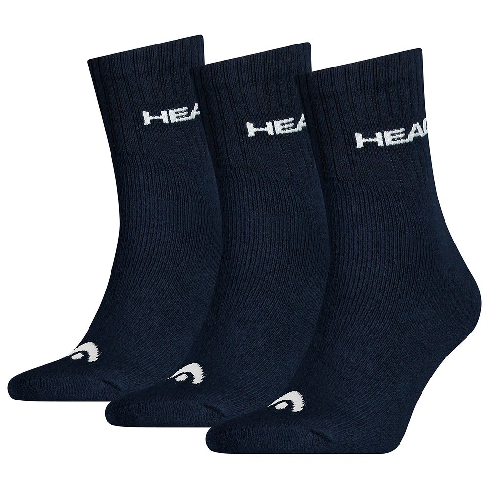 Meias Head Crew 3 Pares Marinho Tamanho 35/38