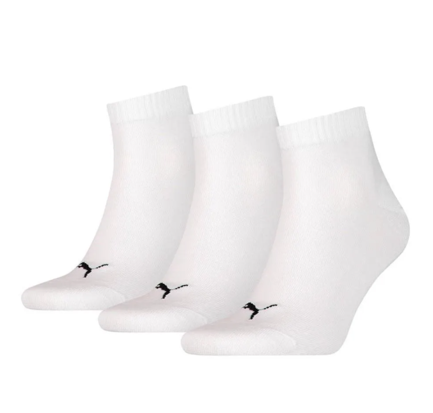 Meias Puma Unissexo Quartas Pack 3 Pares Branco