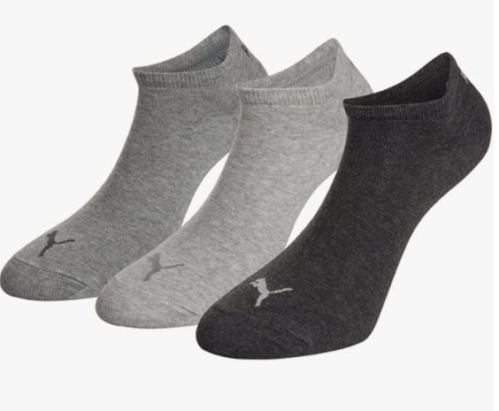 Calcetines Puma Unisex Sneaker Pack 3 Pares Antracita/Gris/Gris