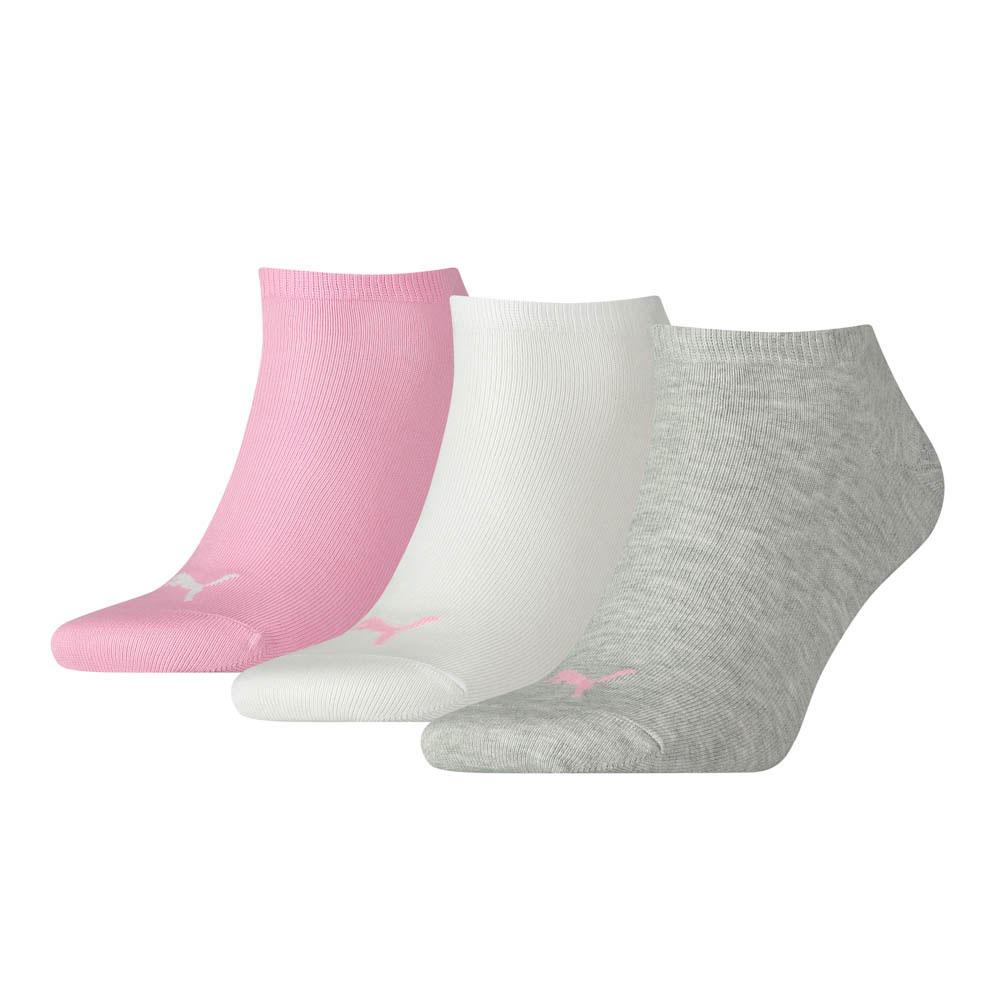 Meias Puma Unissexo Sneaker Pack 3 Pares Rosa Prisma