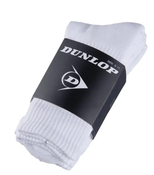 Meias Ténis Dunlop Tripulação Brancas 3 Pares Tamanho 41-46