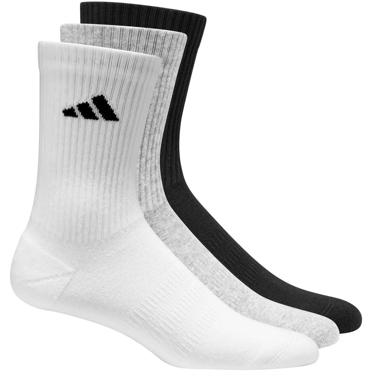 Meias adidas Cushioned Crew Branco/Cinzento/Preto 6 Pares