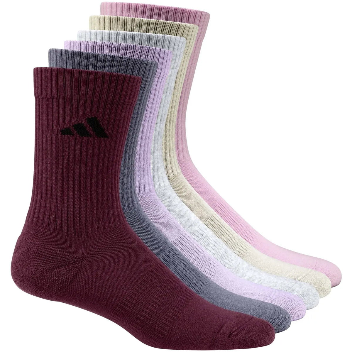 Meias adidas Cushioned Crew Mix Aurora Ruby 6 Pares