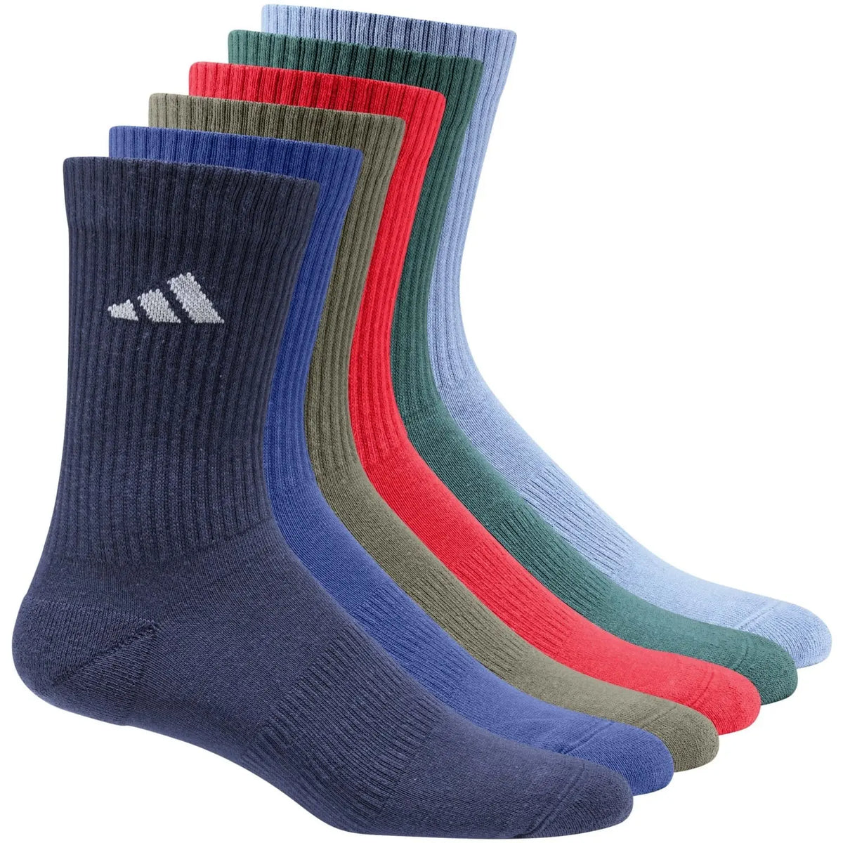 Calcetines adidas Cushioned Crew Mix Multicolor 6 Pares