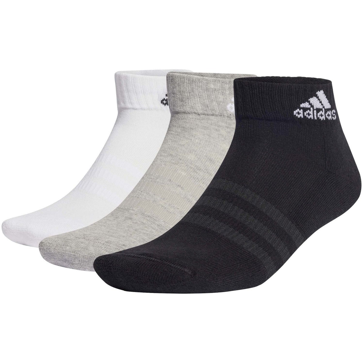 Meias adidas Sportswear Ankle Acolchoadas 6 pares Branco/Preto/Cinzento