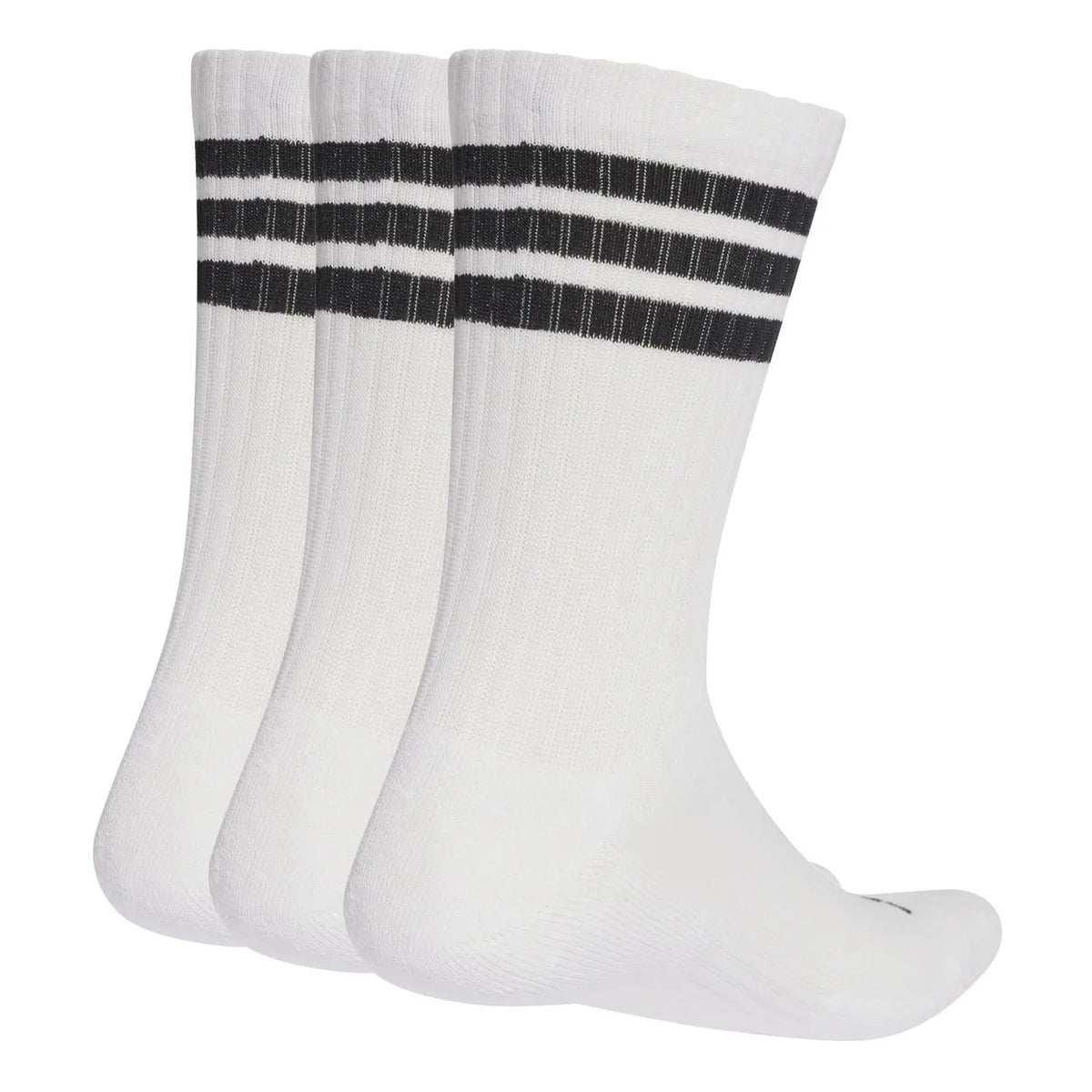 Meias adidas Sportswear Crew 3 riscas 3 Pares Branco