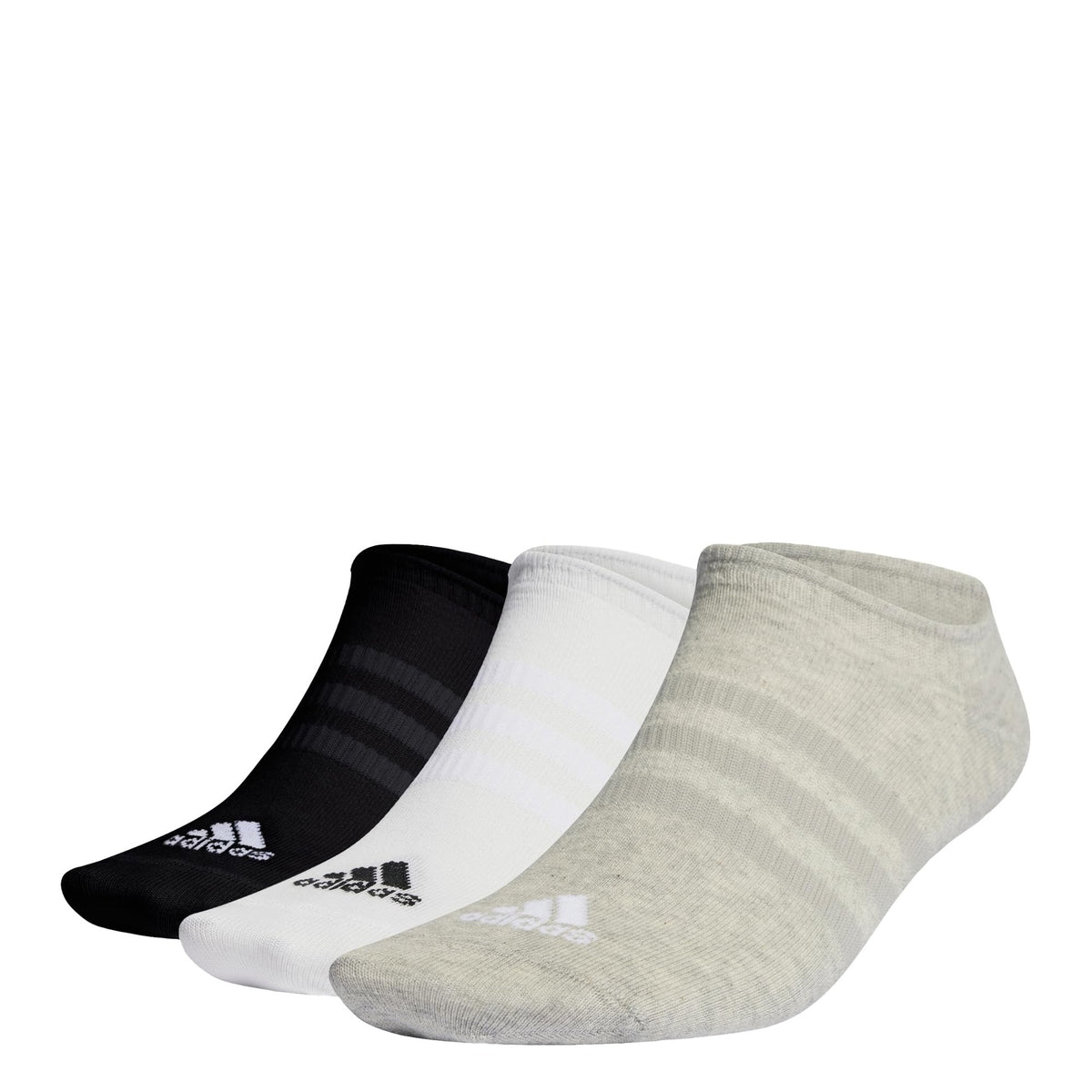 adidas Sportswear Invisible Socks 3 Pairs White/Black/Grey