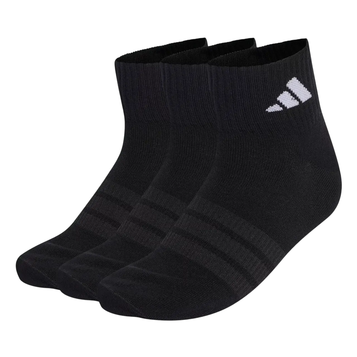 Meias de tornozelo adidas Thin & Light, 3 Pares, Preto