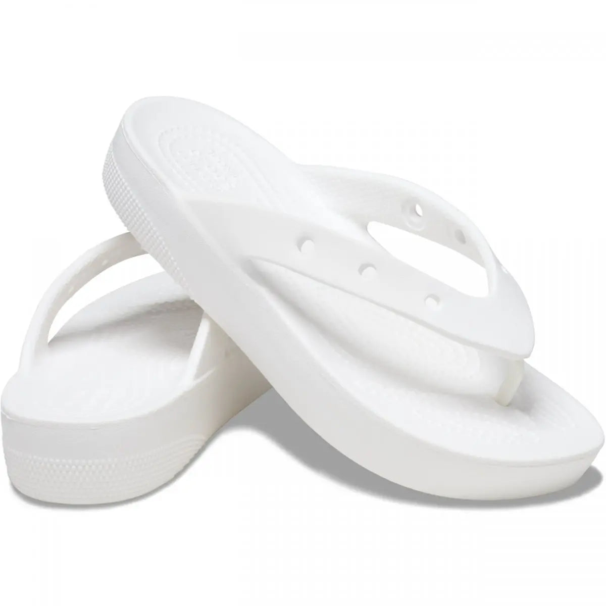 Chanclas Crocs Classic Platform Blanco Mujer