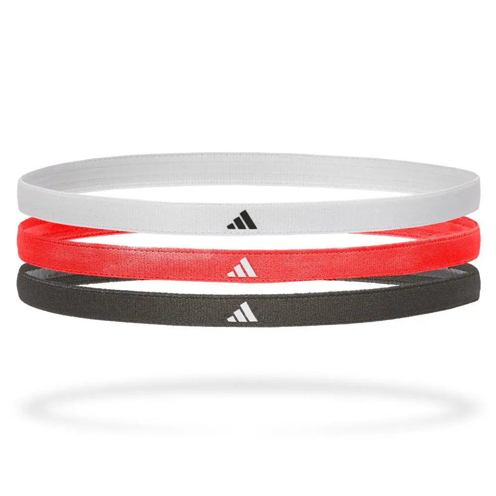 Cinta Pelo adidas Fitness Training 3u Negro Blanco Rojo