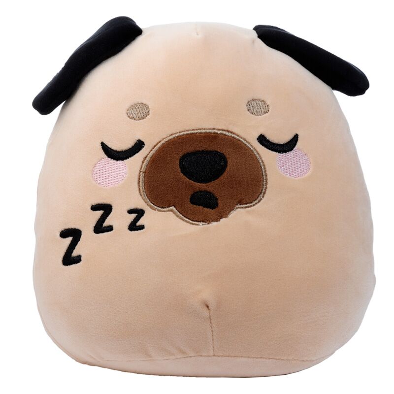 Almofada de Peluche Squidglys O Cão Gus Pug Cão de Raça Adoramals