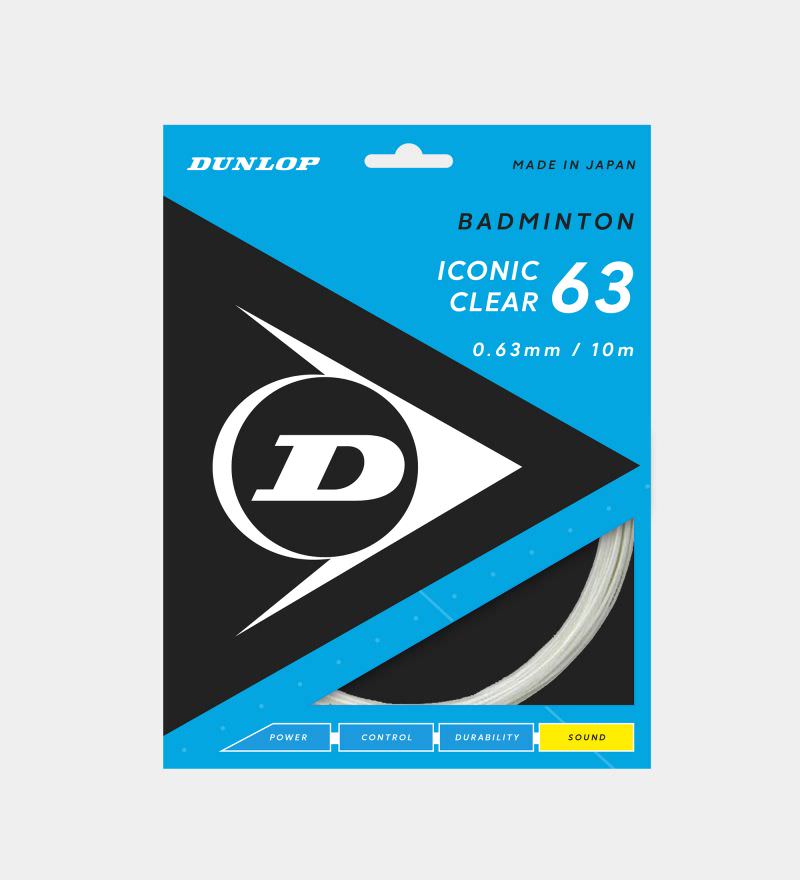 Corda Badminton Dunlop Iconic Clear Set 10m Branco