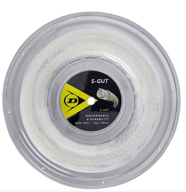 Dunlop S-GUT Tennis String 200m 1.32mm White