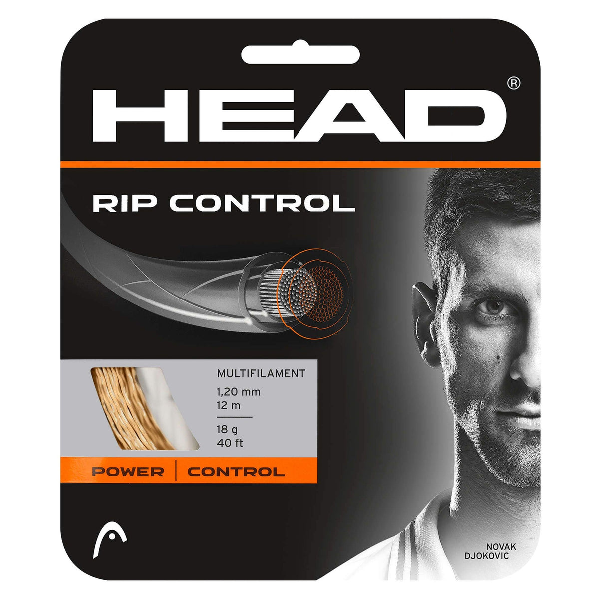 Head RIP Control Pro Set Tennis String 12m 1.30mm Natural