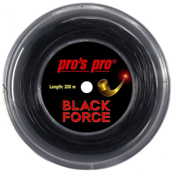 Cordaje Tenis Pro's Pro Black Force 200m Negro