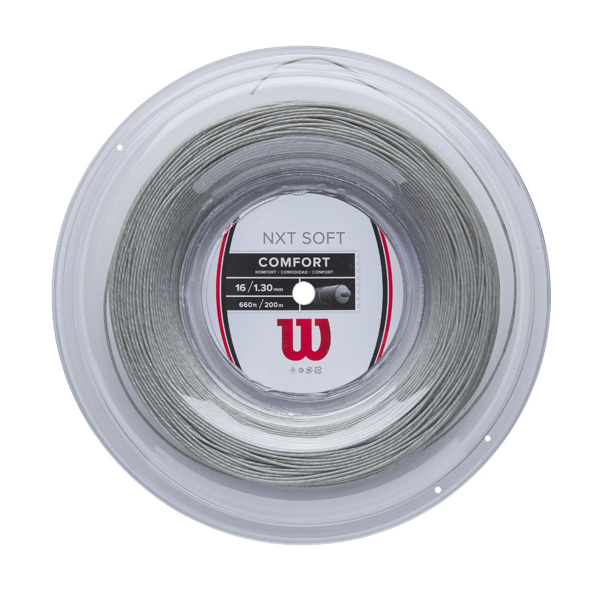 Wilson NXT Soft Tennis String Reel 200m 1.30mm Silver
