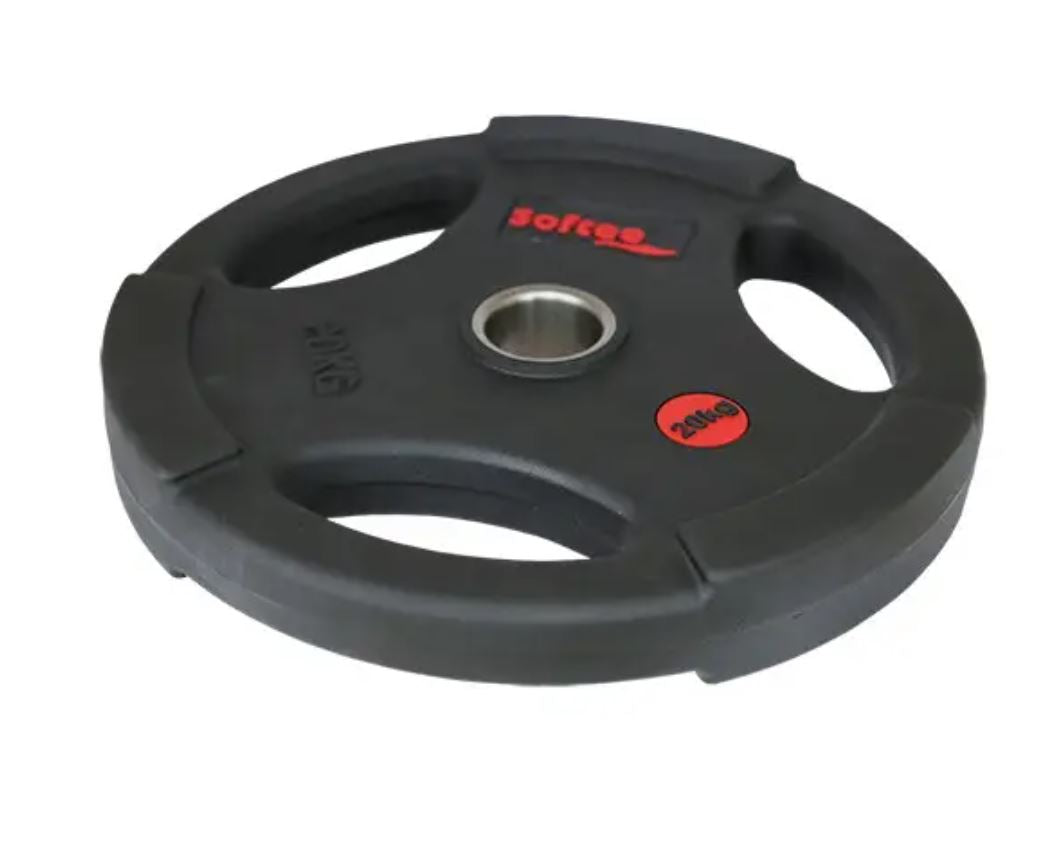 Disco Barra Olímpica Softee 50 mm Uretano 20Kg