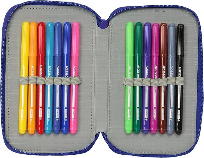 Triple Pencil Case 37 Pieces Atlético de Madrid