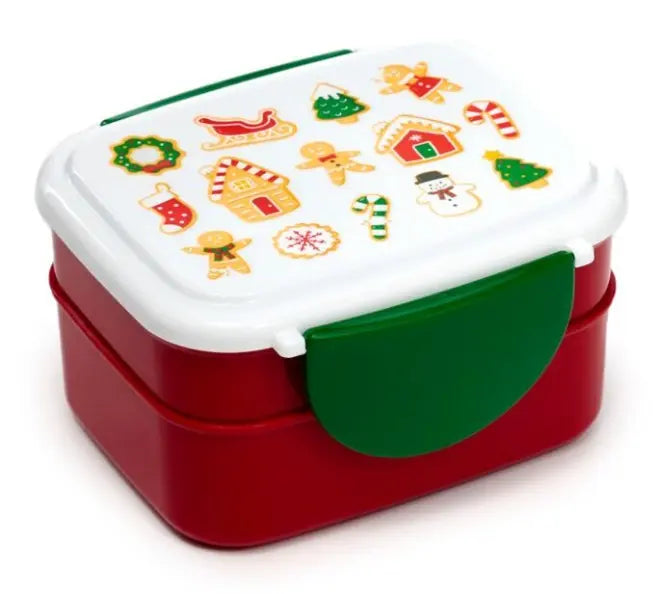 Bento Lunch Box with Click Closure and Cutlery Christmas
