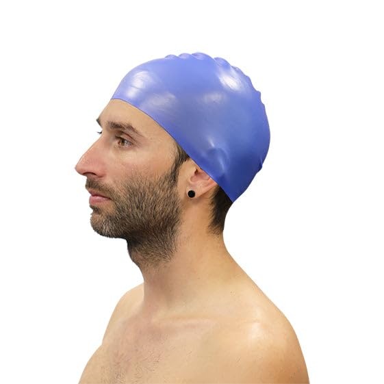 Touca de Natação Silicone Softee Adulto Azul Claro