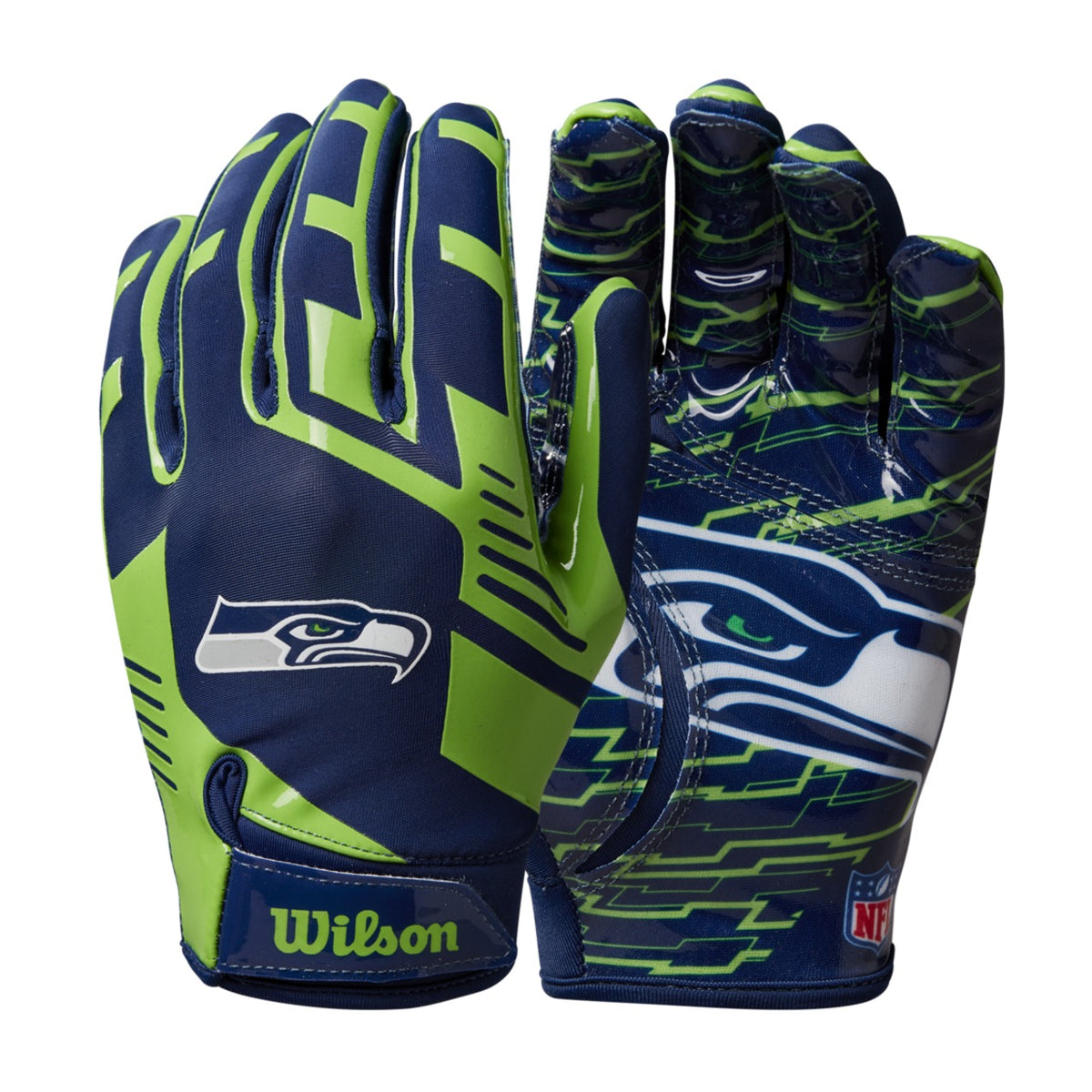 Guantes Fútbol Americano Wilson Junior NFL Stretch Fit Seattle Seahawks