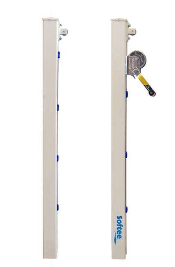 Juego Postes Tenis Fijos Aluminio Cuadrados 80x80 mm