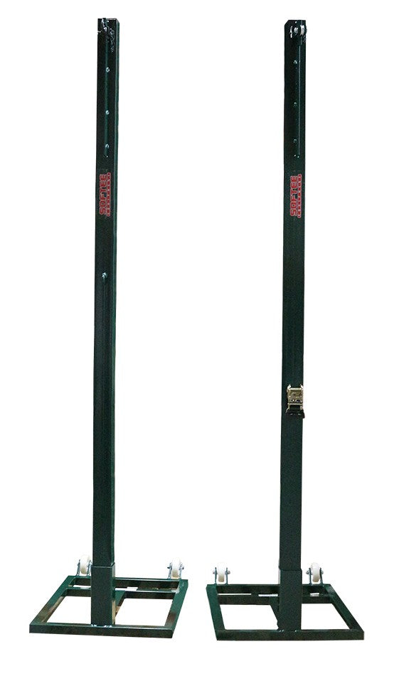 Juego Postes Voleibol Metalicos Cuadrados 80 X 80 mm Trasladables