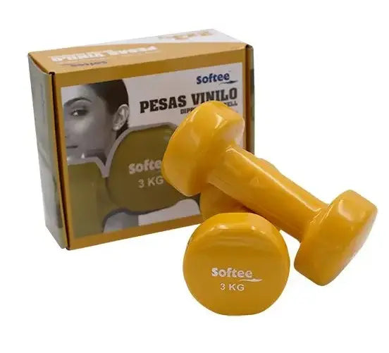 Mancuernas de Vinilo Juego de 2 pesas de 3 kg