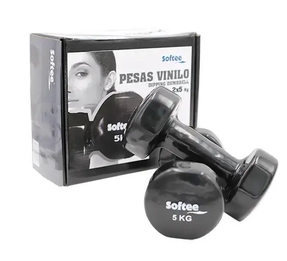 Mancuernas de Vinilo Juego de 2 pesas de 5 kg