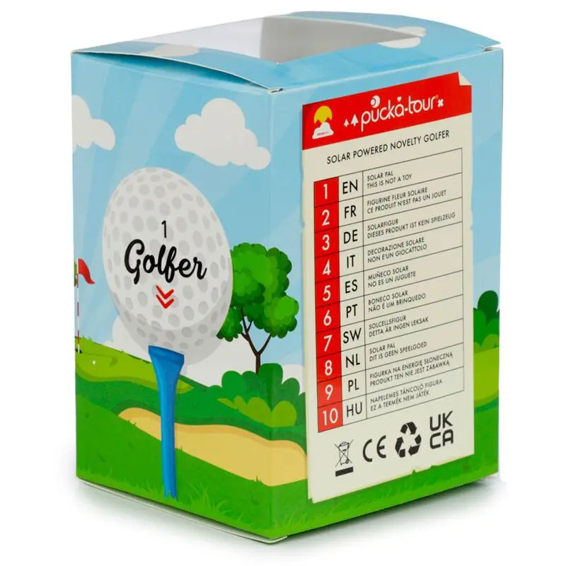 Solar Powered Golf Player Doll