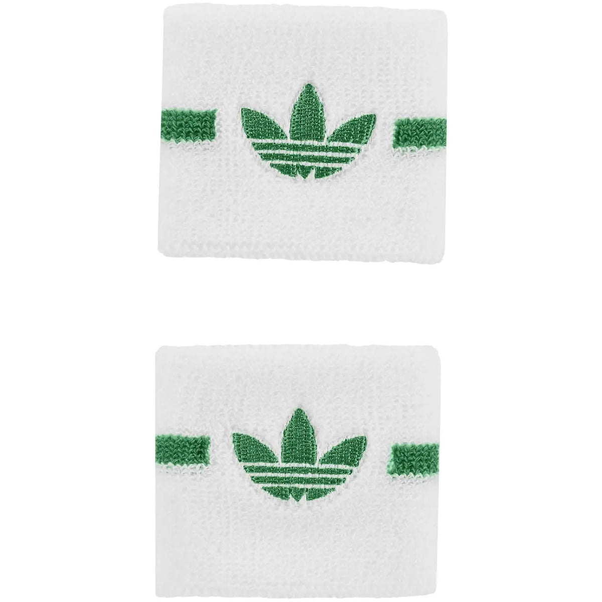 adidas Tennis Original Logo Wristbands Size S White/Green