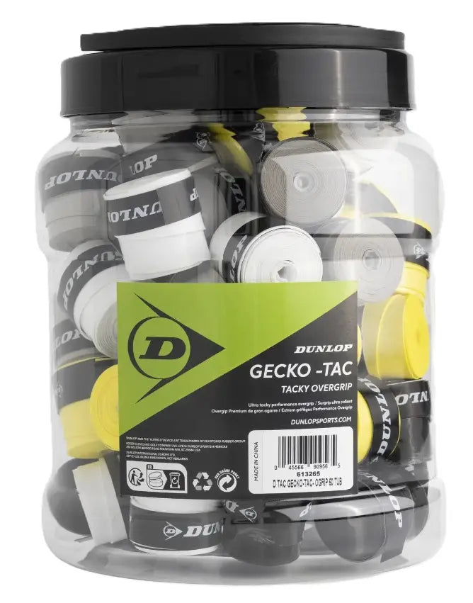 Dunlop GECKO-TAC Assorted 60-Pack Overgrips