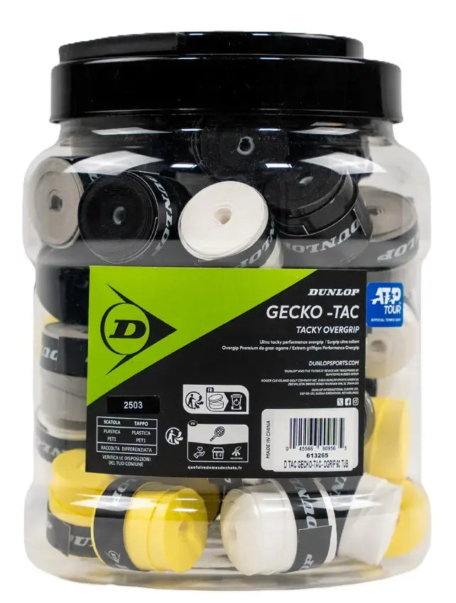 Dunlop GECKO-TAC Assorted 60-Pack Overgrips